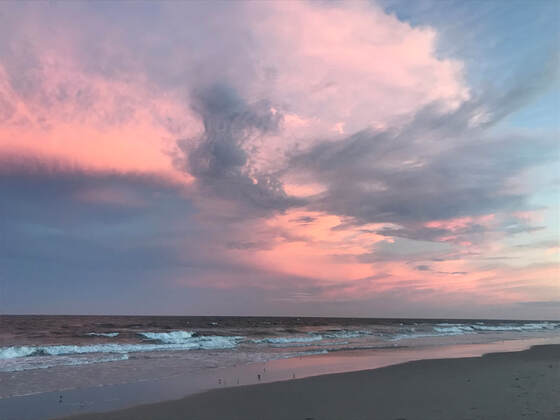Ocean City, NJ beach at sunset picture